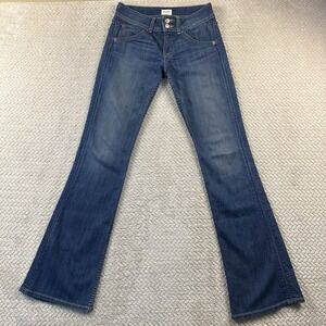Hudson Midrise Bootcut Flare Jeans Women's 27 (30x35) Tall Flap pockets Boho